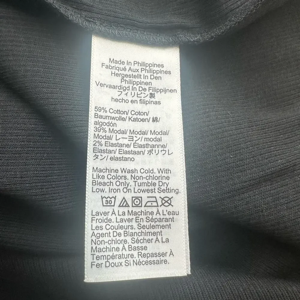 NWT J. Crew Fine Rib Short-sleeve T-shirt Black Size XXL  Classic Minimalist